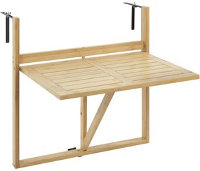 Wenko Waikiki bambuszból készült függőerkélyasztal, 64 × 44 × 65 cm