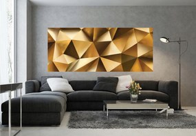 Flizelin fotótapéta Arany háromszögek geometria absztrakt 250x104 +ragasztó