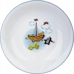 Gyerek porcelán mélytányér Vakond csónakkal 20cm, Thun 1794 as