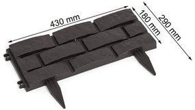 Kerti palánk, gyep szegély 2,2 m – barna