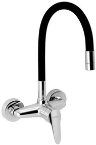 Novaservis Titania Iris New mosogató csaptelep szilikon karral 150 mm fekete-króm 94480.0C