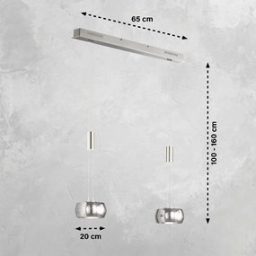 Fischer&Honsel Colette 60989 Lepel lámpa 2x9W/LED 2700K 1900 lm IP20
