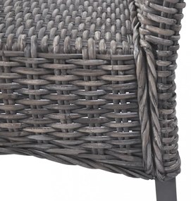 4 db barna Kubu rattan és mangófa étkezőszék