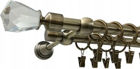 Dupla Függönykarnis Arany 16+16mm Light Crystal 200cm