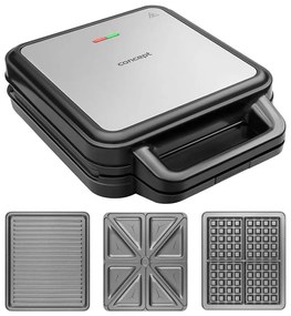 Concept SV3080 - FAMILY 3 az 1-ben pirító 1200W/230V fekete/acél