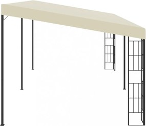 krémszínű falra szerelhető szövetpavilon 3 x 6 m