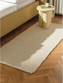 Bézs kézi szövésű gyapjú szőnyeg 140x200 cm Talo – noo.ma