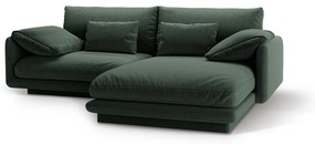 Sötétzöld sarokkanapé (jobb oldali) Torino – Micadoni Home