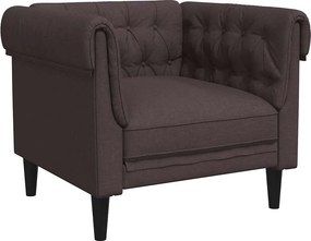 vidaXL sötétbarna szövet Chesterfield kanapé