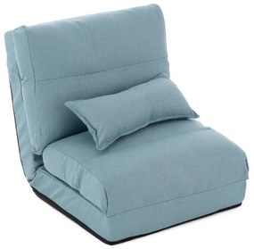 Kényelmes összecsukható fotel 220 x 60 x 14 cm világoskék