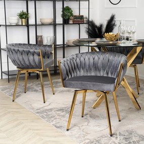 Elegáns Forgó Étkezőszék Szürke Színben. RUBI