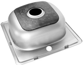 Erga HD, 1 kamrás acél mosogató 485x485x160 mm, ERG-MLS-HD4848S