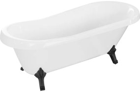 Mexen, Mexen Retro wanna wolnostojąca 170 x 75 cm, fehér, fekete lábak - 53251707500-70