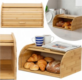 Bambusz Kenyértartó XXL Kenyértartó Zsemle Magas Nagy Konyha