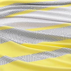Goldea könnyű strandtörölköző - mozaik sárga alapon 100 x 160 cm