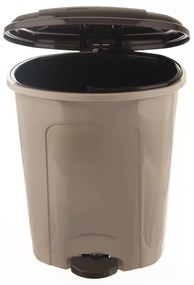 Barna műanyag pedálos szemetes 30 l – Orion