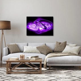 Lila fraktálos kép (üvegen) (70x50 cm)