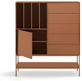 Téglavörös szekrény 120x140x45 cm Platt – Teulat