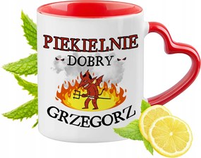 Gergelynek Piros Bögre Szív alakú Füllel Ajándék