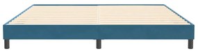 sötétkék bársony rugós ágy matrac nélkül 200x210 cm