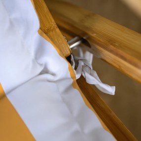 Párna kerti székre, fehér/sárga, ALMEDE