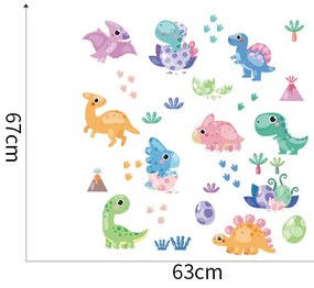 Falmatrica "Dinoszauruszok 6" 63x67cm