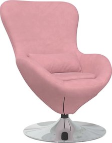vidaXL Tojásfotel Rózsaszín Bársony