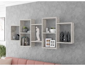 Fali polc TRIO 65x161 cm szürke