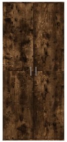 füstös tölgy színű szerelt fa magasszekrény 80 x 35 x 180 cm