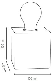 Spot-Light 7179174 - TRONGO SQUARE asztali lámpa 1xE27/25W/230V