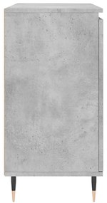betonszürke szerelt fa tálalószekrény 101,5 x 35 x 70 cm