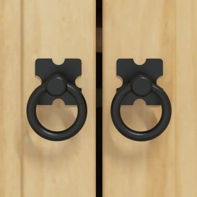 Cabinet polcokkal tárolóval Méz 80 x 46 x 81,5 cm Tömör fenyőfa