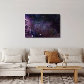 Kép - Buddha az élet virágaival (90x60 cm)