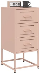 2 db rózsaszín acél éjjeliszekrény 36 x 39 x 78 cm