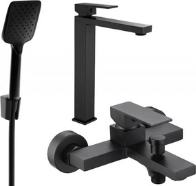 Mexen Uno R62 fürdőkád szett, fekete - 71413R62-70