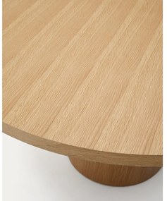 Kerek étkezőasztal tölgyfa dekorral ø 150 cm Nealy – Kave Home