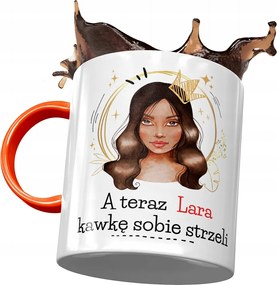 Narancssárga Bögre Lara Feleség Barátnő Ajándék Nyomtatott Fotóval