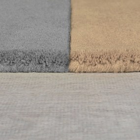 Fekete-szürke kézi szövésű gyapjú szőnyeg 200x290 cm Lozenge Monochrome – Flair Rugs