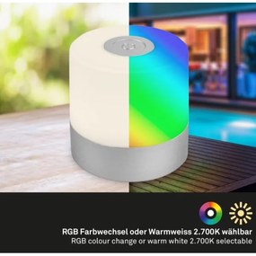 Briloner 7462014 - LED RGB Újratölthető asztali lámpa LED/1,5W/5V IP44 króm
