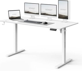 Állítható magasságú íróasztal Nojo Light 140 cm x 60 cm fehér