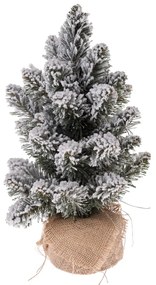 Dekoratív hófedte fa, fenyő, 30 cm