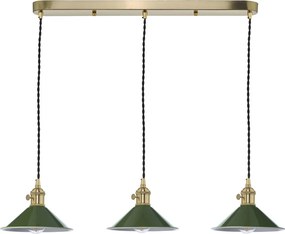 Dar Lighting vintage függeszték hadano sárgaréz olíva darhad3640-07