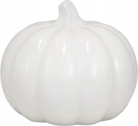 Fehér kerámia sütőtök dekoráció 10,8 cm