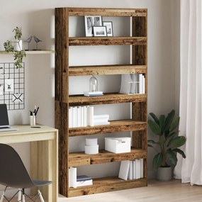Könyvespolc Régi fa Szerelt fa 100 x 30 x 198 cm