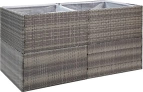 vidaXL szürke polyrattan kerti ültetőláda 157x80x80 cm