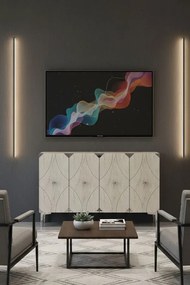 Alfa 120 - White, Travertine, Silver