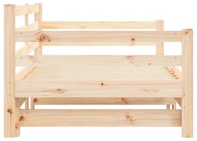tömör fenyőfa kihúzható kanapéágy 90 x 200 cm