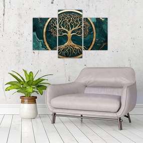 Kép – Márványban lévő arany életfa (90x60 cm)