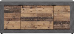 BLAGO komód 180 cm sötét tölgy/fekete