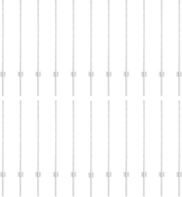 vidaXL Kerítésoszlop 22 pcs Ezüst 140 cm Acél